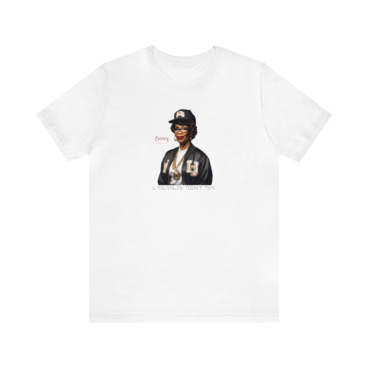 Legends Don't Die tee shirt with Shirley Chisholm in Hip Hop swag, a Black History statement Gift T shirt for Teachers and Children