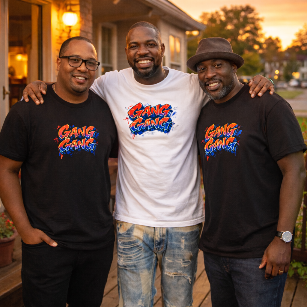 Hyphy-inspired graphic tee celebrating friendship, fun, and real connects.