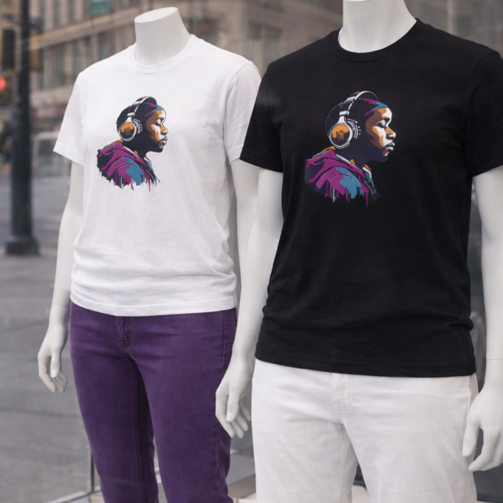 Get the Beat Blast tee Hip hop headphone journey, classic to wireless. Heart of the streets, graffiti and vibes droppin'. Wear the beat.