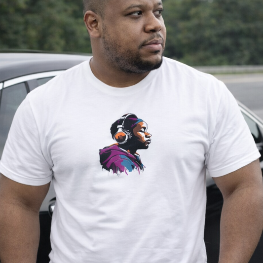 Get the Beat Blast tee Hip hop headphone journey, classic to wireless. Heart of the streets, graffiti and vibes droppin'. Wear the beat.