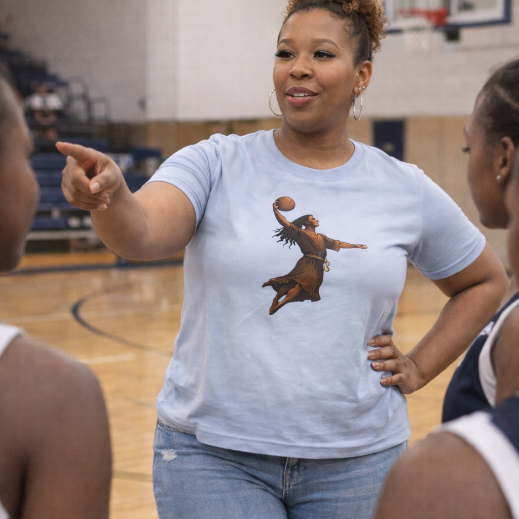 Faith meets hang time when Jesus rises, the Kingdom dunks. Hoops, hope, and holy confidence in one bold tee.