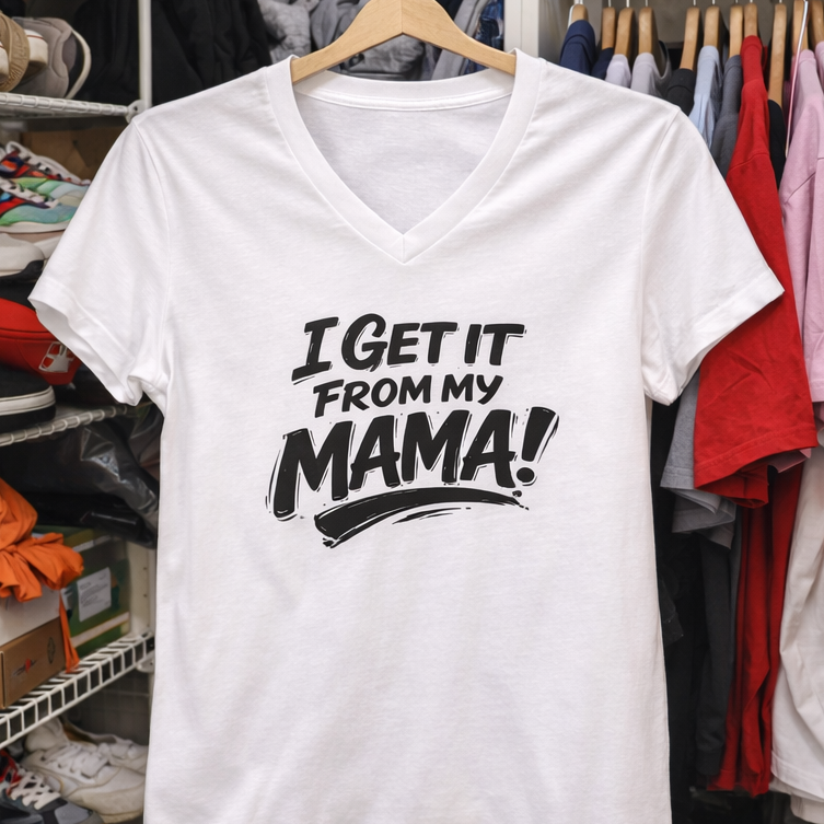I Get It From My Mama TShirt Mothers Day Gift Tee Confidence and Culture Statement Shirt