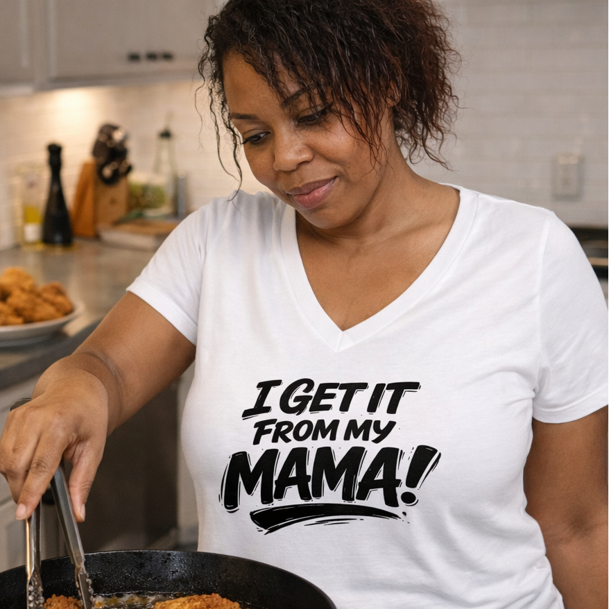 I Get It From My Mama TShirt Mothers Day Gift Tee Confidence and Culture Statement Shirt