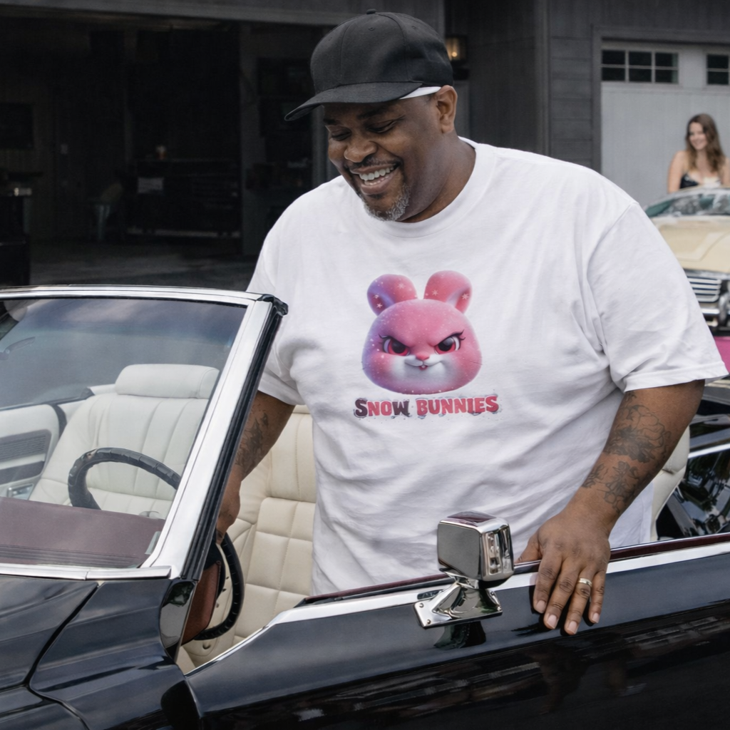 Snow Bunny Graphic T-Shirt Hidden Message Bunny Tee | IYKYK Wordplay Design